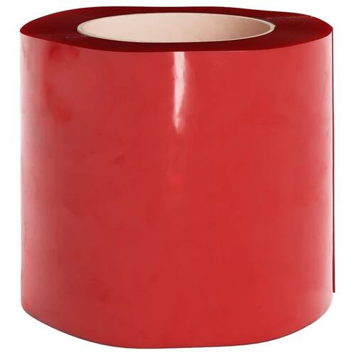Bændelgardin 200 mm x 1,6 mm 50 m PVC rød