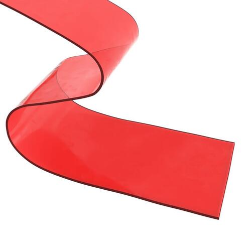 Bændelgardin 200 mm x 1,6 mm 50 m PVC rød