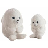 Bamse Sæl Hvid 30 cm