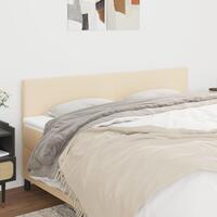 Sengegavle 2 stk. 100x5x78/88 cm stof cremefarvet