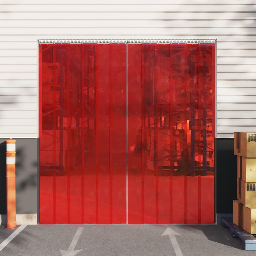 Bændelgardin 200 mm x 2,6 mm 10 m PVC rød
