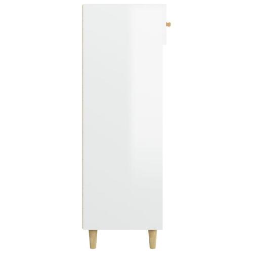 Skoreol 60x35x105 cm konstrueret træ hvid højglans