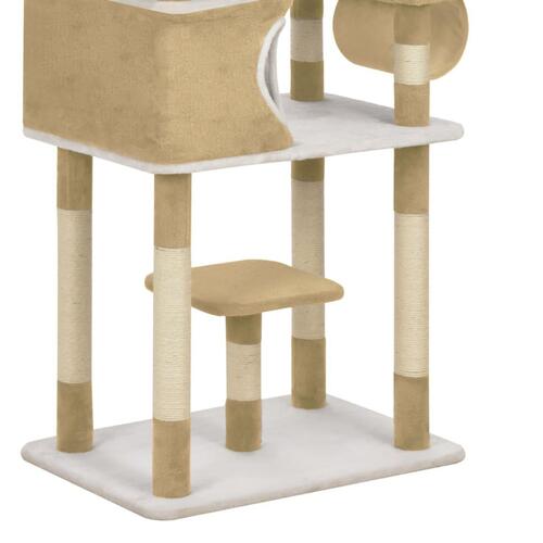 Kattetræ med sisalkradsestolper 235 cm beige