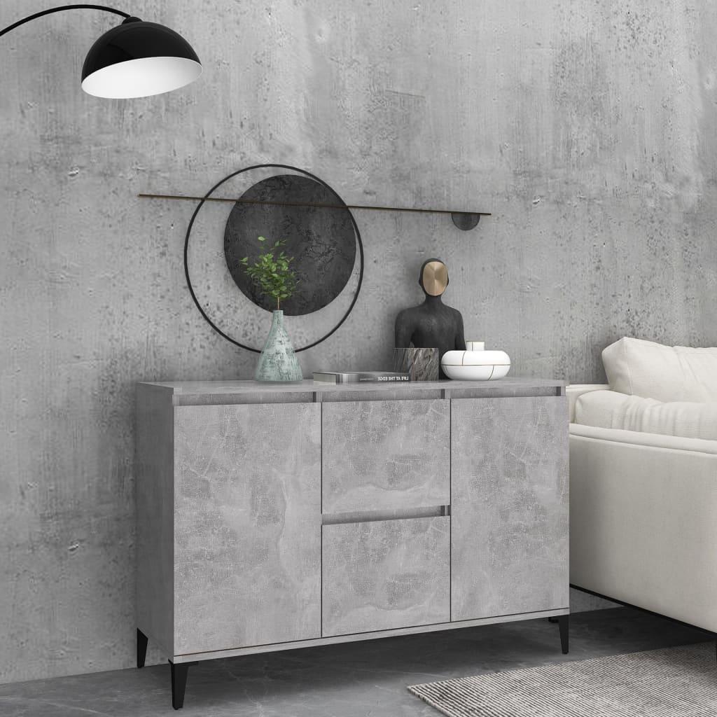 Skænk 104x35x70 cm spånplade betongrå