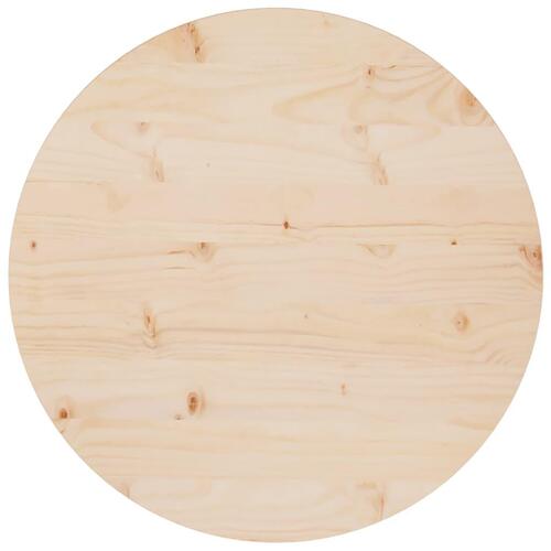 Bordplade Ø60x2,5 cm massivt fyrretræ