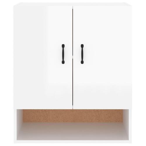 Vægskab 60x31x70 cm konstrueret træ hvid højglans