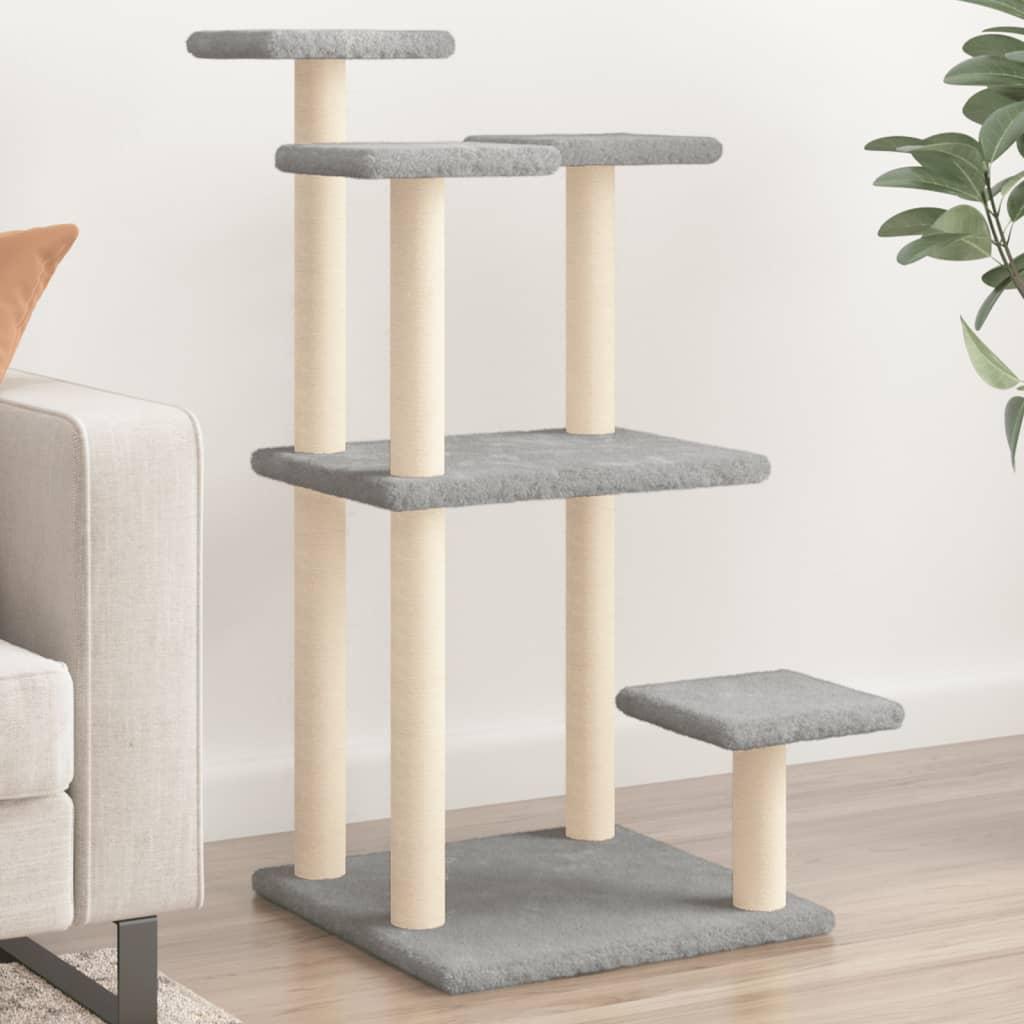 Kradsetræ med platforme 98,5 cm lysegrå