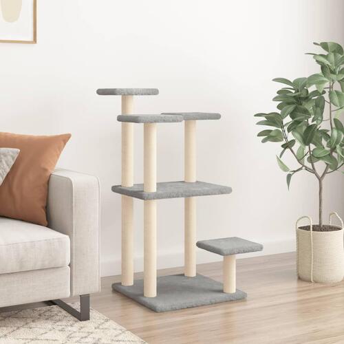 Kradsetræ med platforme 98,5 cm lysegrå