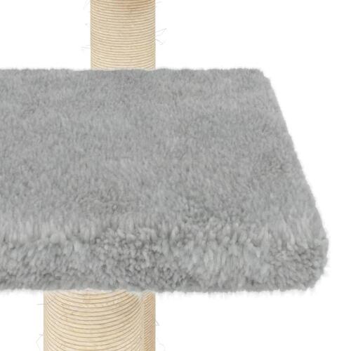 Kradsetræ med platforme 98,5 cm lysegrå