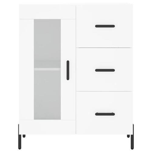 Højskab 69,5x34x180 cm konstrueret træ hvid