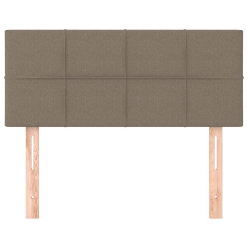 Sengegavl 80x5x78/88 cm stof gråbrun