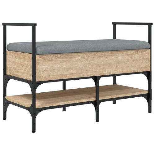 Skobænk 85,5x42x57,5 cm konstrueret træ sonoma-eg