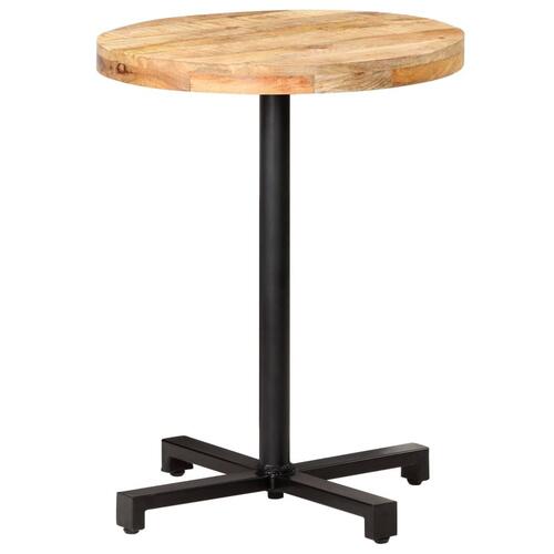 Bistrobord Ø60x75 cm rund ru mangotræ
