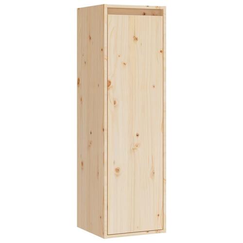 Vægskabe 2 stk. 30x30x100 cm massivt fyrretræ