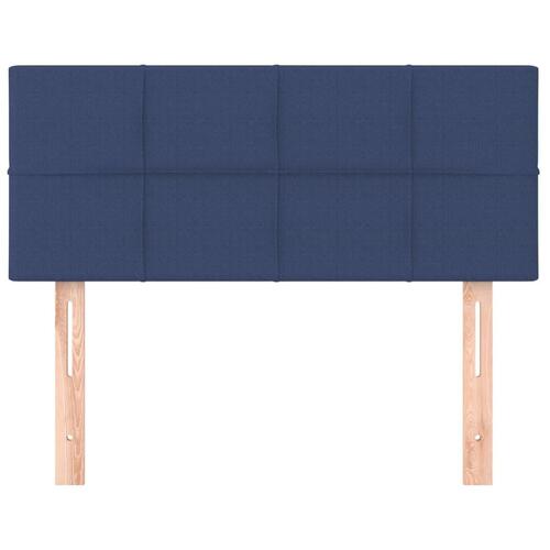 Sengegavl 80x5x78/88 cm stof blå
