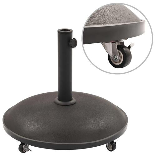Parasolfod beton 25 kg rund sort
