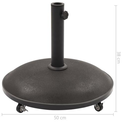 Parasolfod beton 25 kg rund sort