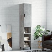 Skab 34,5x34x180 cm konstrueret træ betongrå