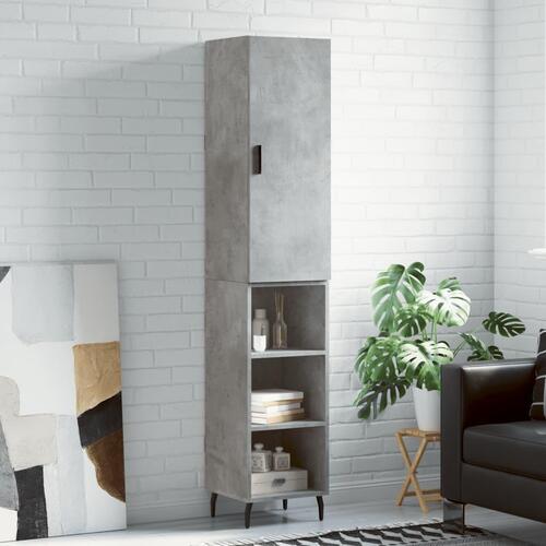 Skab 34,5x34x180 cm konstrueret træ betongrå