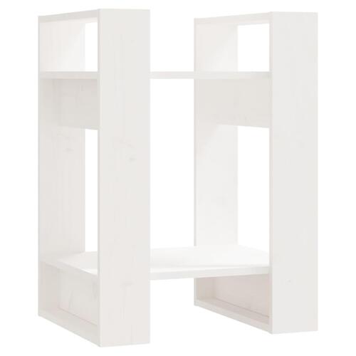 Bogreol/rumdeler 41x35x57 cm massivt fyrretræ hvid