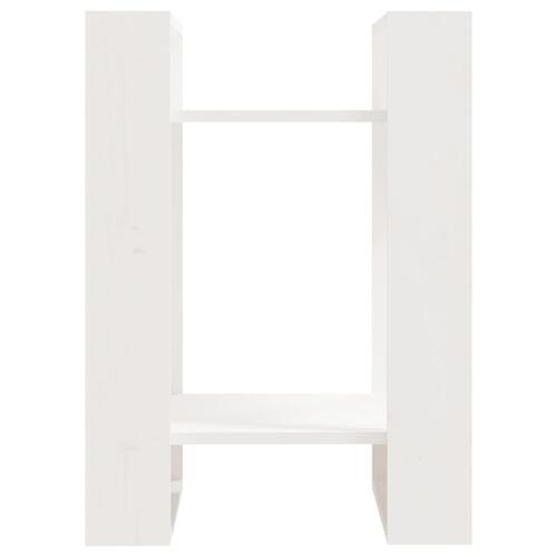 Bogreol/rumdeler 41x35x57 cm massivt fyrretræ hvid