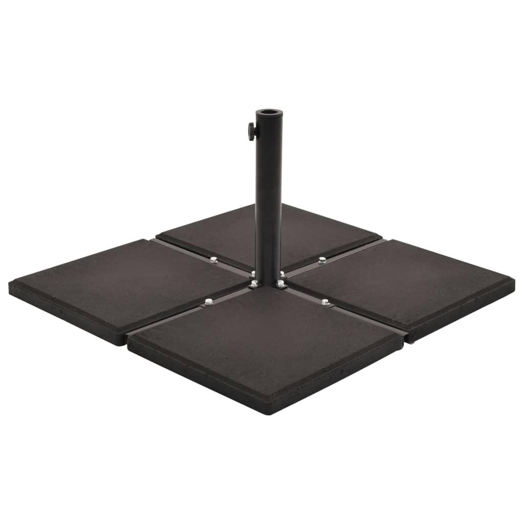 Vægtplade til parasol beton 12 kg firkantet sort
