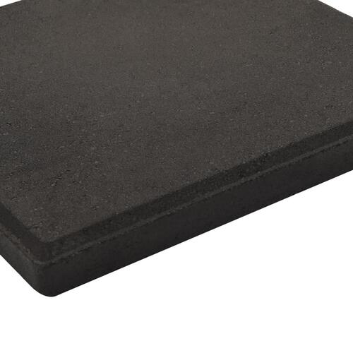 Vægtplade til parasol beton 12 kg firkantet sort