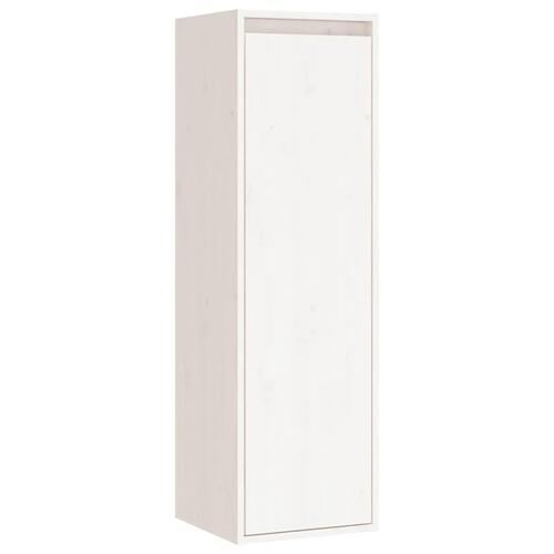 Vægskab 30x30x100 cm massivt fyrretræ hvid