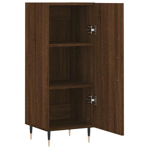 Skænk 34,5x34x90 cm konstrueret træ brun egetræsfarve