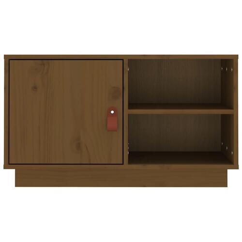 Tv-bord 70x34x40 cm massivt fyrretræ gyldenbrun
