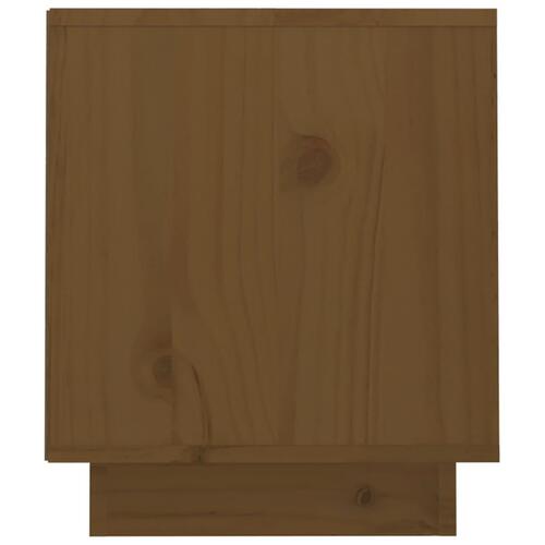 Tv-bord 70x34x40 cm massivt fyrretræ gyldenbrun