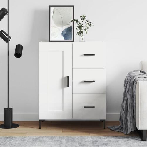 Skænk 69,5x34x90 cm konstrueret træ hvid