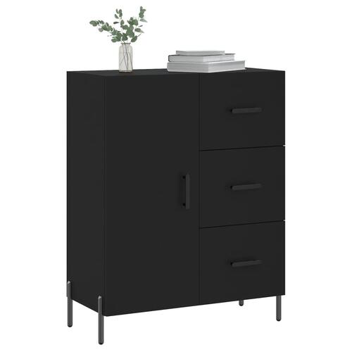 Skænk 69,5x34x90 cm konstrueret træ sort