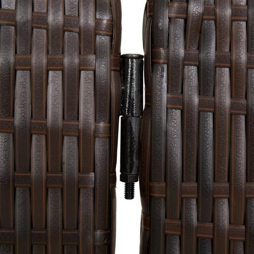 Rumdeler 4 paneler polyrattan brun