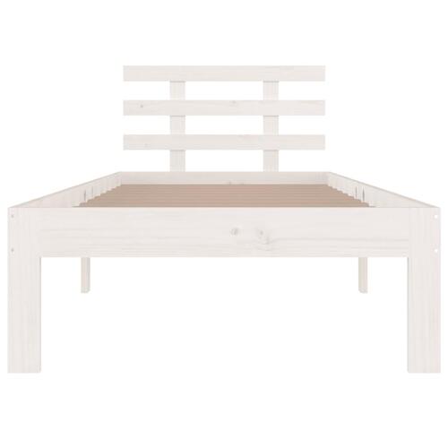 Sengeramme 75x190 cm Small Single massivt træ hvid