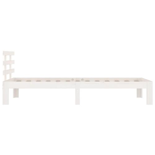 Sengeramme 75x190 cm Small Single massivt træ hvid