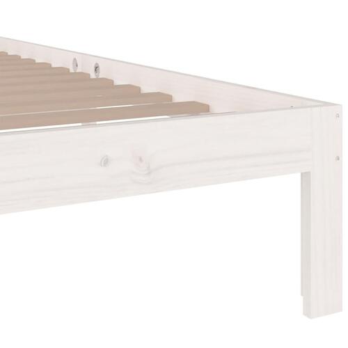 Sengeramme 75x190 cm Small Single massivt træ hvid