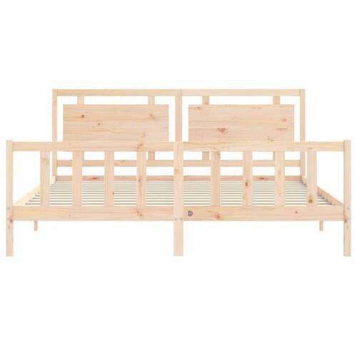 Sengeramme uden madras 200x200 cm massivt fyrretræ