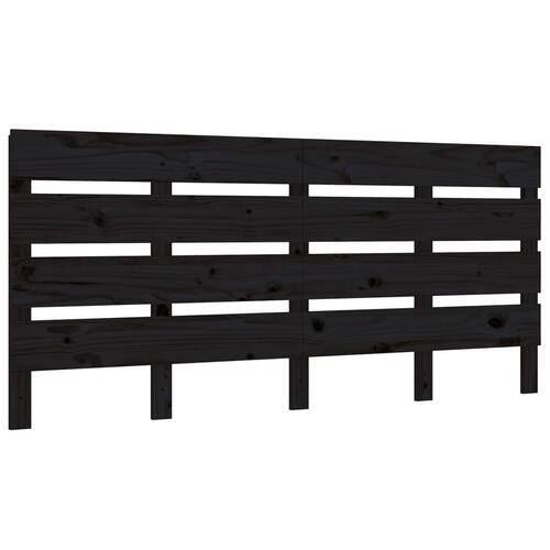 Sengeramme 135x190 cm dobbelt massivt fyrretræ sort