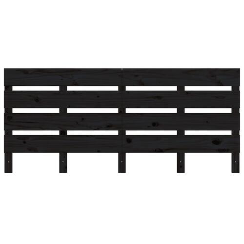 Sengeramme 135x190 cm dobbelt massivt fyrretræ sort