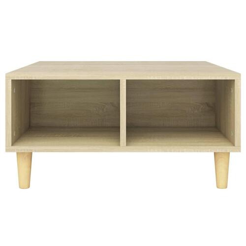 Sofabord 60x60x30 cm konstrueret træ sonoma-eg