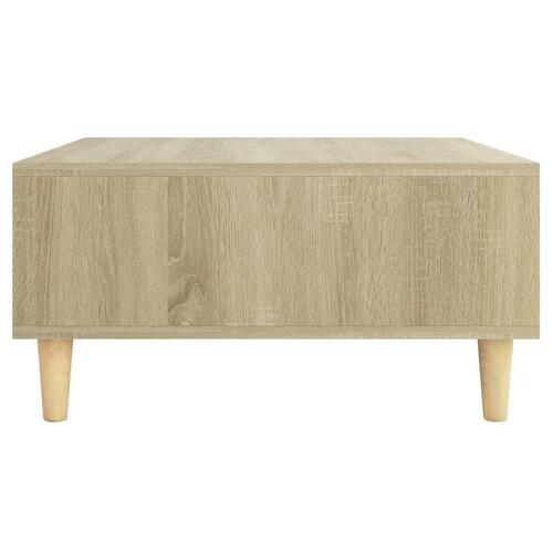 Sofabord 60x60x30 cm konstrueret træ sonoma-eg
