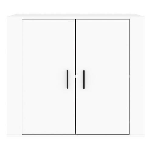 Skænk 80x33x70 cm konstrueret træ hvid højglans