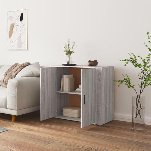 Skænk 80x33x70 cm konstrueret træ grå sonoma-eg