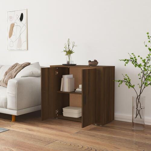 Skænk 80x33x70 cm konstrueret træ brun egetræsfarve