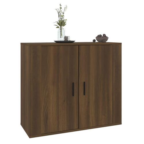 Skænk 80x33x70 cm konstrueret træ brun egetræsfarve