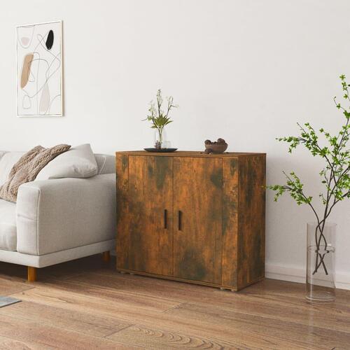 Skænk 80x33x70 cm konstrueret træ røget egetræsfarve