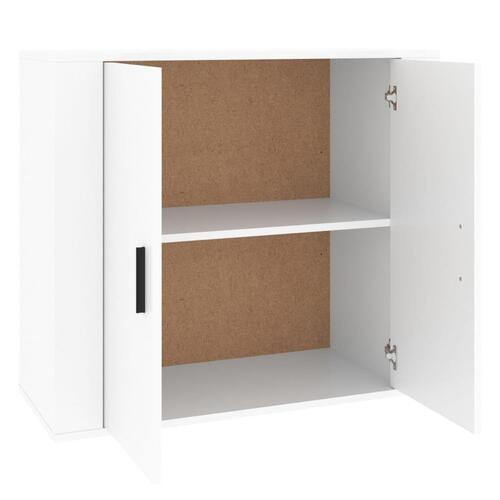 Skænk 80x33x70 cm konstrueret træ hvid