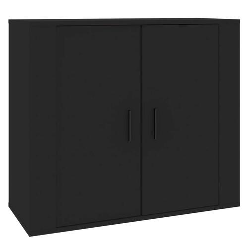 Skænk 80x33x70 cm konstrueret træ sort