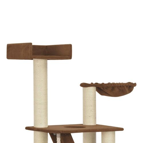 Kattetræ med sisalkradsestolper 180 cm beige XXL